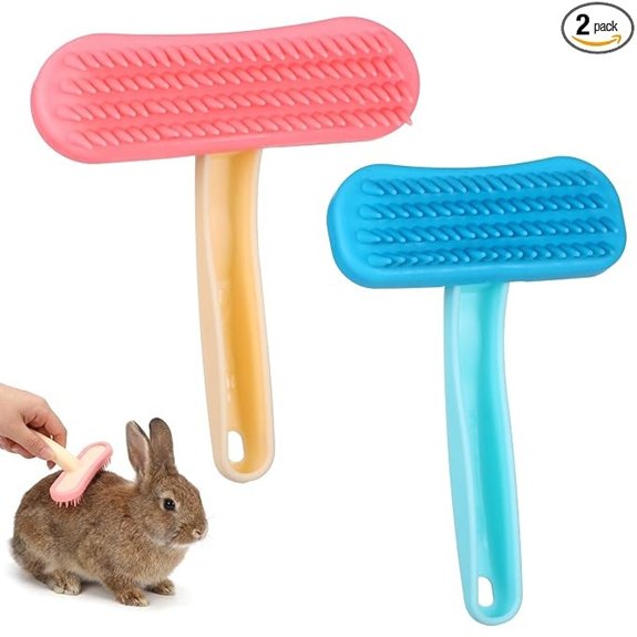 2 Pack Bunny Brush Grooming Comb for Rabbits Small Pets