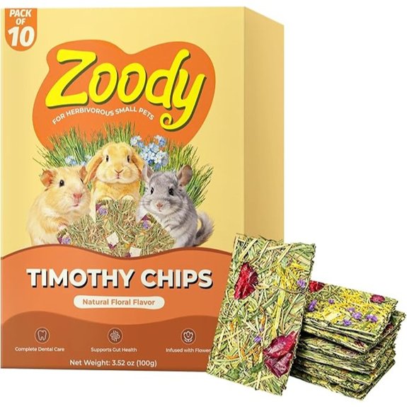 Zoody Timothy Hay Chips Bunny Chew Toys-Dental Care & Gut Support 3.52 oz