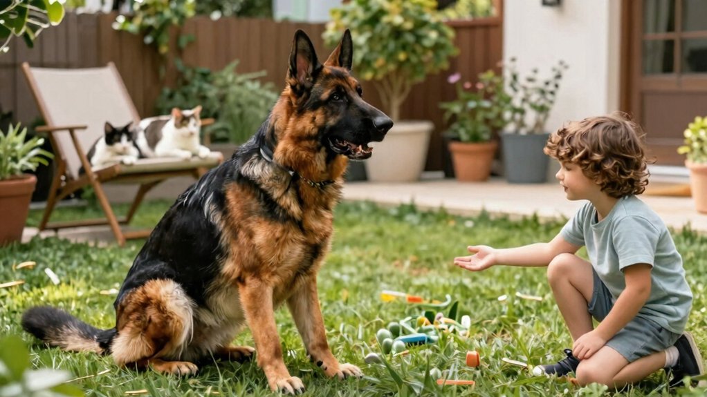 calm german shepherd training cues