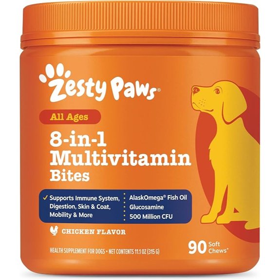 Zesty Paws Dog Vitamins - Dog Multivitamin Chews Chicken 90 Ct