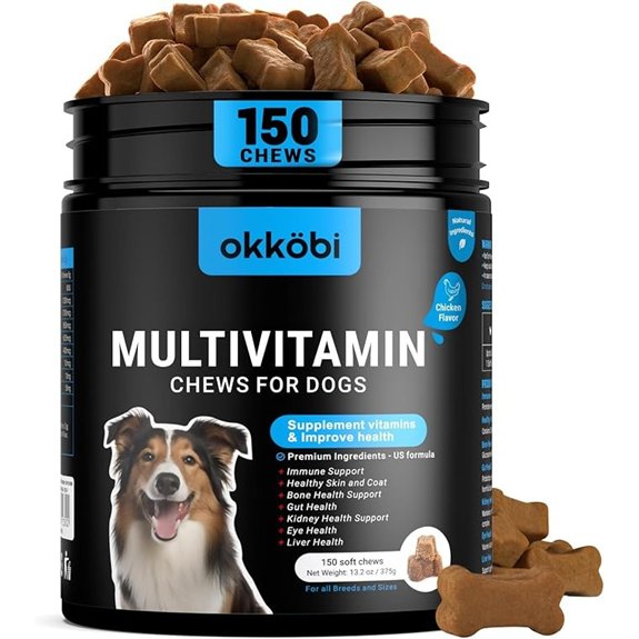 Dog Vitamins 150 Chews for Immune Joint and Digestive Support Chicken