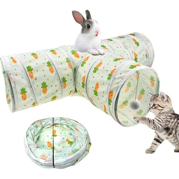 Bunny Rabbit Tunnels Cat 3-Way Collapsible Tunnel