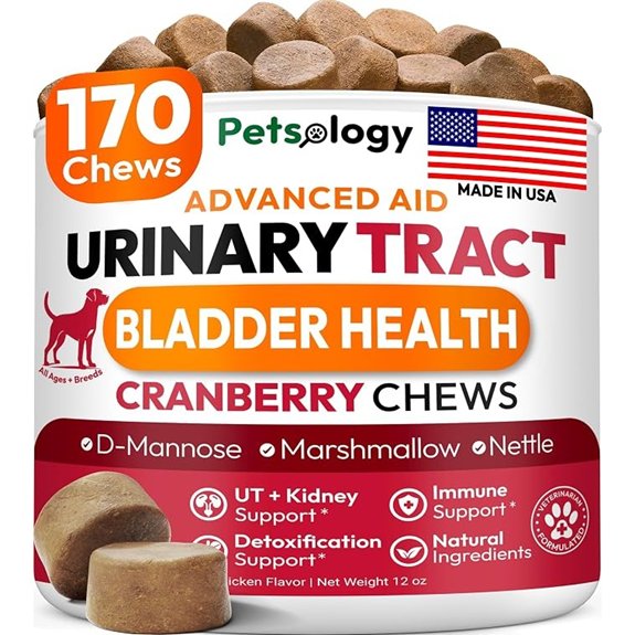 Dog UTI Treatment - 170 Cranberry Chews for Dogs - Urinary Tract Infection