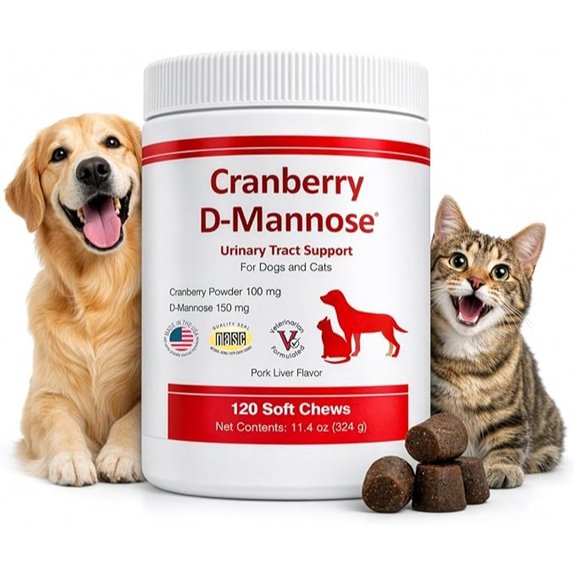 Cranberry D-Mannose Urinary Support Chews for Cats and Dogs