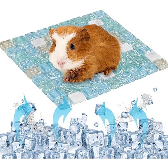 OULIGET Crystal Quartz Glass Cooling Mat for Small Animals