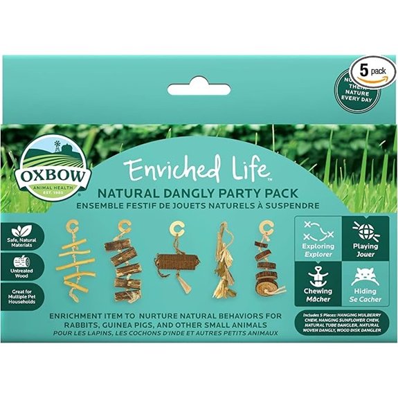 Oxbow Natural Dangly Party Pack Rabbit & Guinea Pig Toys Enrichment