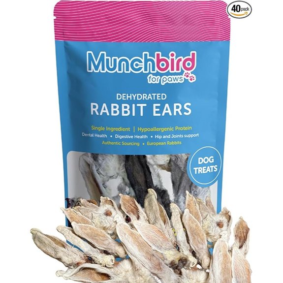 Munchbird Dehydrated Rabbit Ears for Dogs
