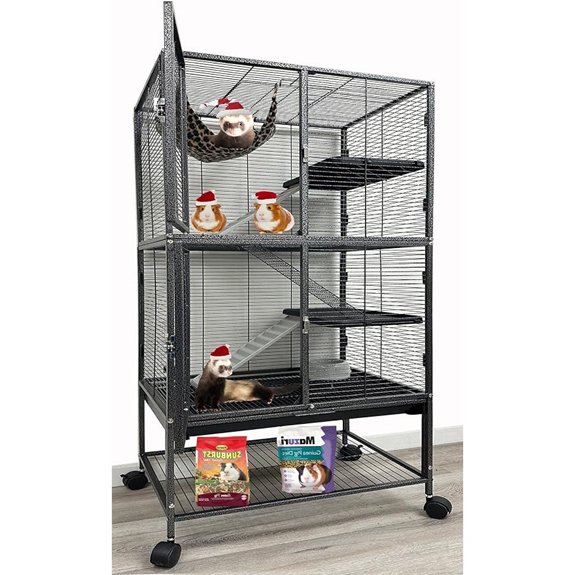 X-Large 31x18.5x53.5H Deluxe Double Unit Small Animal Critter Cage