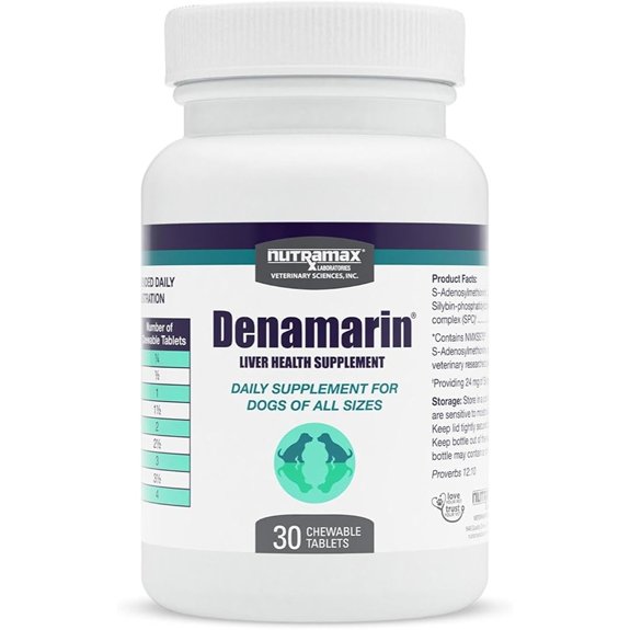 Nutramax Denamarin Liver Supplement for Dogs Chewable Tablets 30ct
