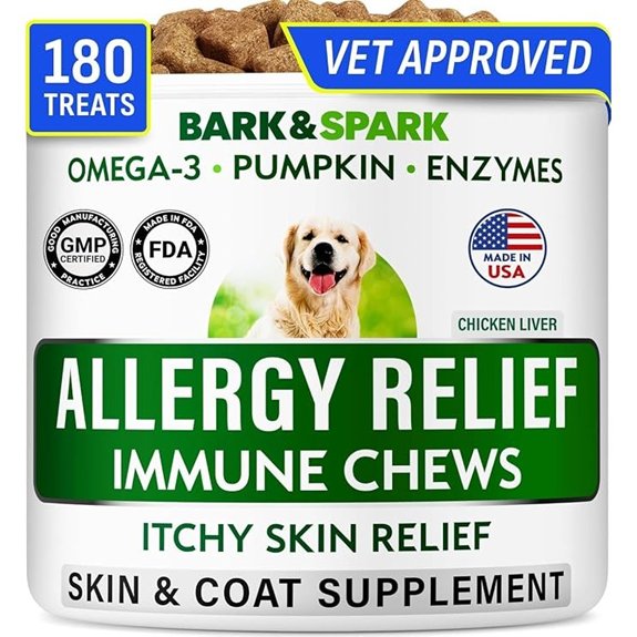 BARK&SPARK Dog Allergy Relief Chews - Skin Health Anti-Itch Supplement