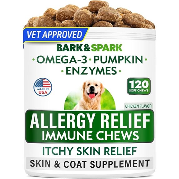 BARK&SPARK Dog Allergy Relief Chews - Skin Health Anti-Itch Supplement