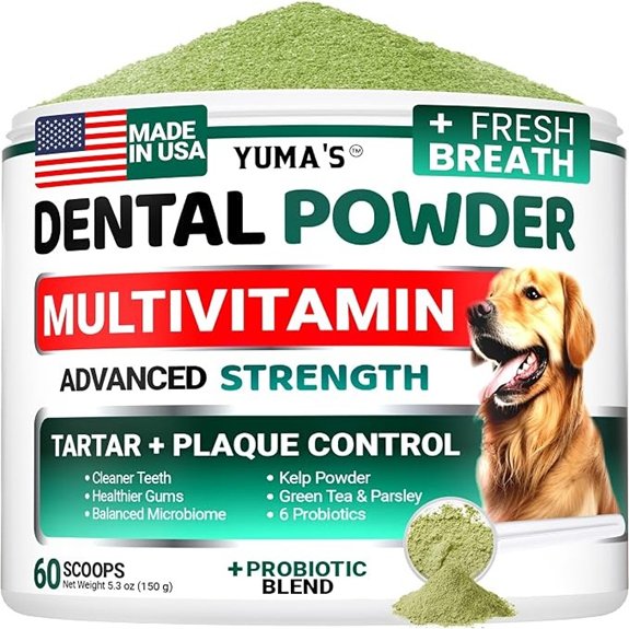 Dog Dental Powder Breath Freshener with Multivitamin Dog Teeth Cleaning