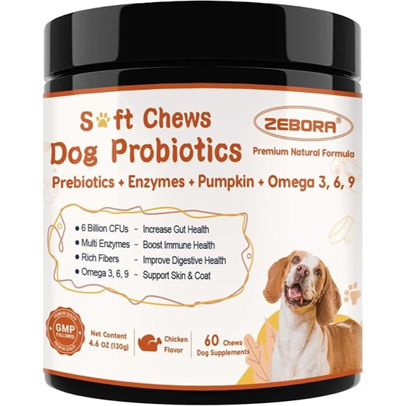 ZEBORA Probiotics for Dogs Digestive & Itch Relief 60 Chews