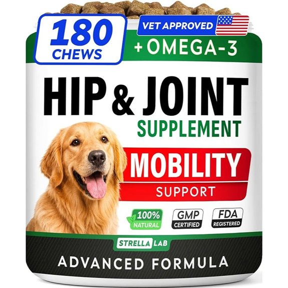 STRELLALAB Advanced Hip Joint Supplement for Dogs Chondroitin Joint Chews