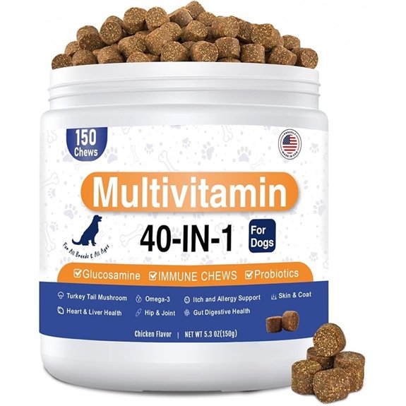 Dog Multivitamin Chews with Probiotics and Omega-3 (150ct)