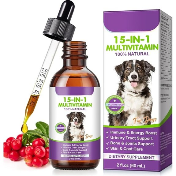 Dog Multivitamin Drops with Skin Joint and Gut Support