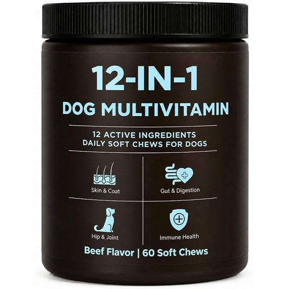 12-in-1 Dog Multivitamin Soft Chews for Skin Coat & Joint Support