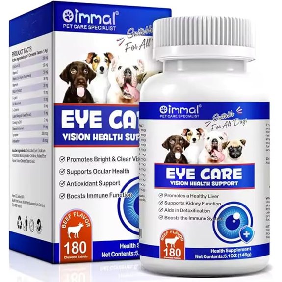 Dog Eye Health Supplements 180 Count with Omega 3 DHA