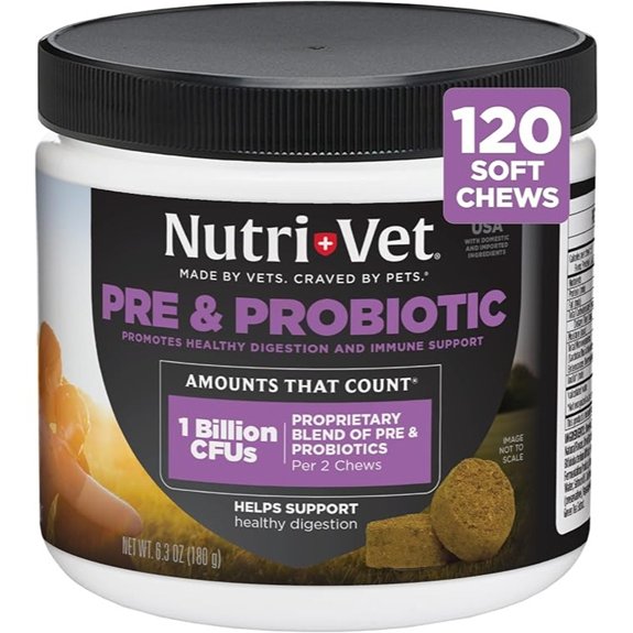 Nutri-Vet Pre & Probiotics for Dogs Dog Probiotics 120 Soft Chews