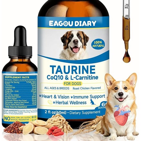 Taurine for Dog Taurine Heart Cardiac Vision Energy Vitality Immune 60ML