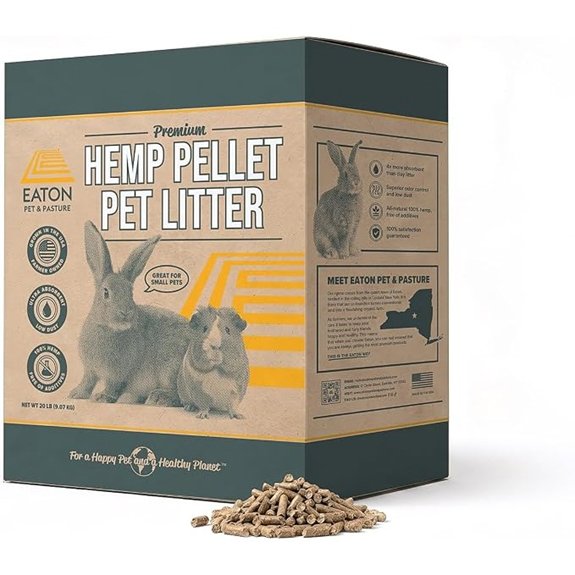 Eaton Pet and Pasture Hemp Pellet Pet Litter for Rabbits and Small Animals
