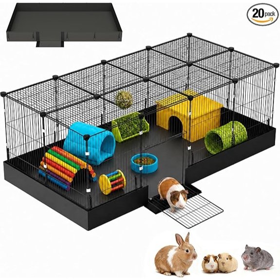 20 Planes Guinea Pig Cages Rabbit Cage Expandable Small Animal Cage