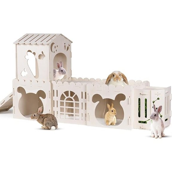 Extra Large Wooden Rabbit House Cage for Small Animals