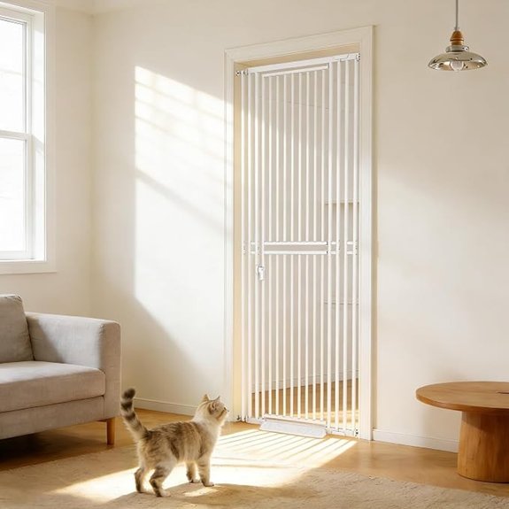 Extra Tall Cat Gate for Doorway (White)