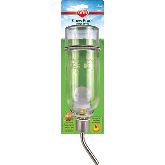 Kaytee Chew-Proof Water Bottle for Pet Ferrets and Rabbits 26 oz