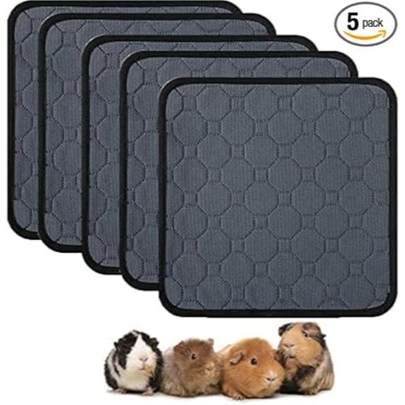 5-Pack Guinea Pig Fleece Cage Liners
