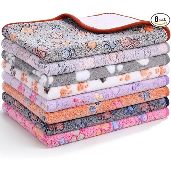 8Pcs Guinea Pig Blankets 16x24 Small Animal Fleece Bedding Pet Cage Liners