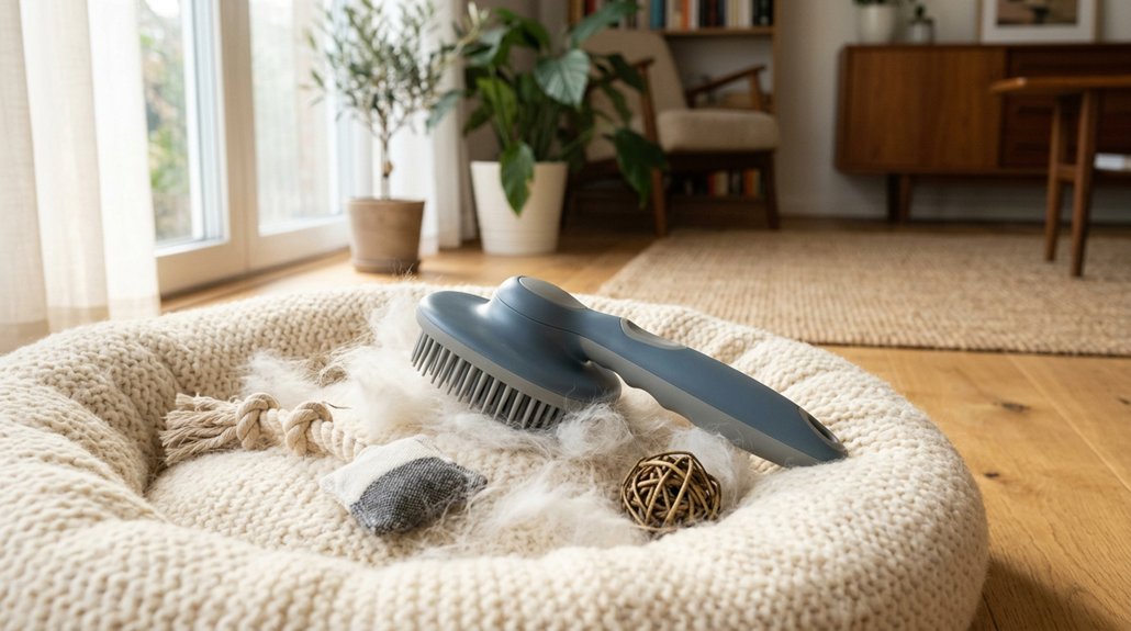 fluffy fur rabbit grooming brushes