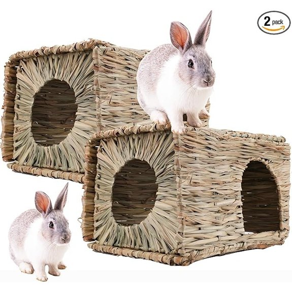 WUWEOT Large Foldable Bunny House for Small Animals