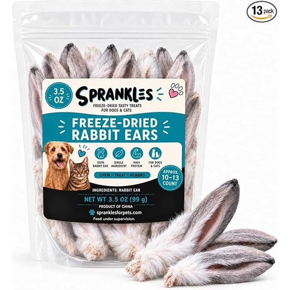 Freeze-Dried Rabbit Ears Dog Treats