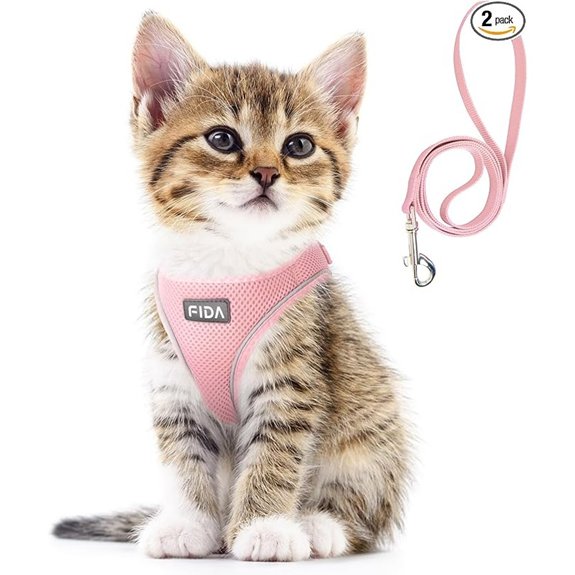 Fida Cat Harness and Leash Set (XXXS Pink)