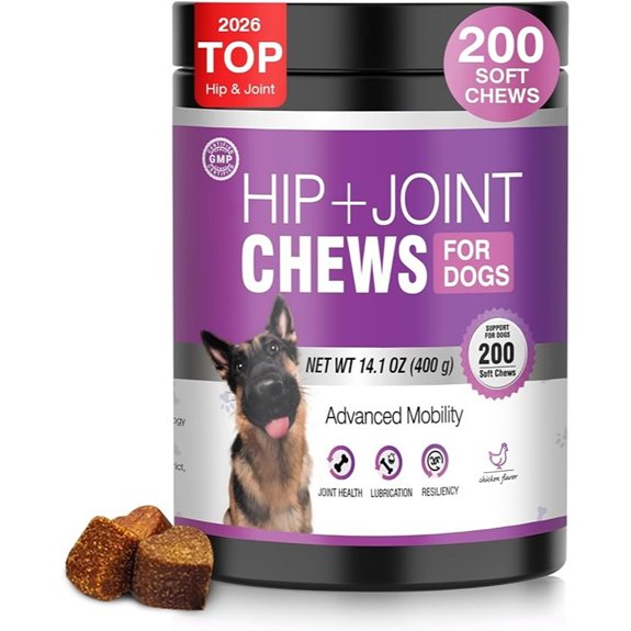 Joint Supplement for Dogs 200 ct Glucosamine Chondroitin MSM for All Dogs