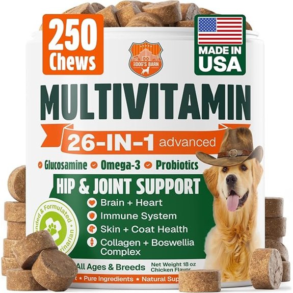 Dog Vitamins and Supplements 26 in 1 Soft Chews with Glucosamine