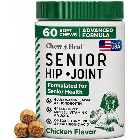 Glucosamine for Senior Dogs Hip and Joint Supplement 60 Mobility Chews