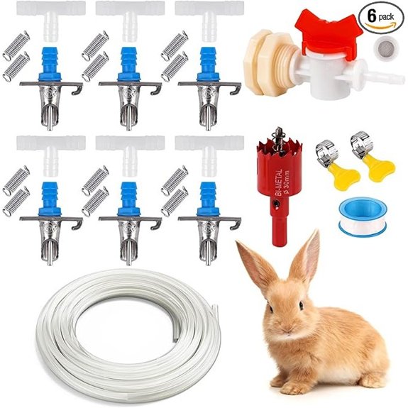 Automatic Rabbit Watering System Gravity Fed Rabbit Waterer Kit