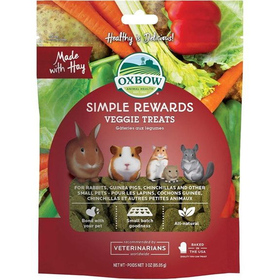 Oxbow Simple Rewards Guinea Pig & Rabbit Treats Veggie Baked 3 oz