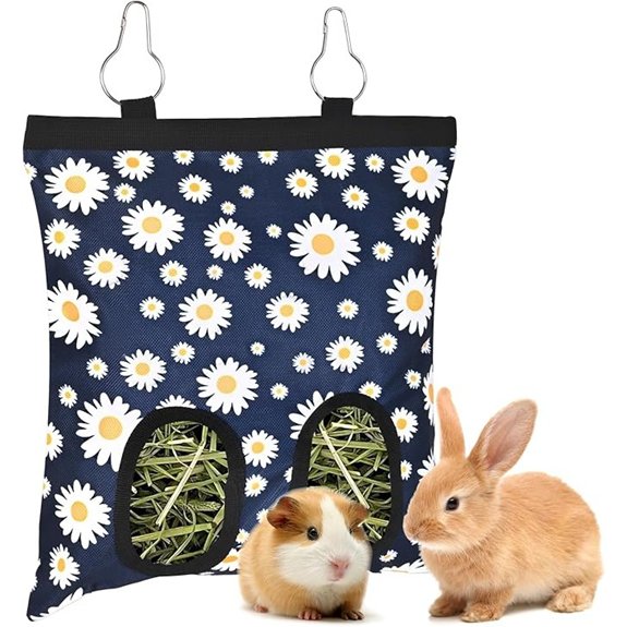 Upgraded Hanging Washable Hay Feeder Bag for Small Animals