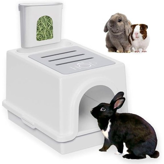 HOP Rabbit Litter Box with Hay Feeder