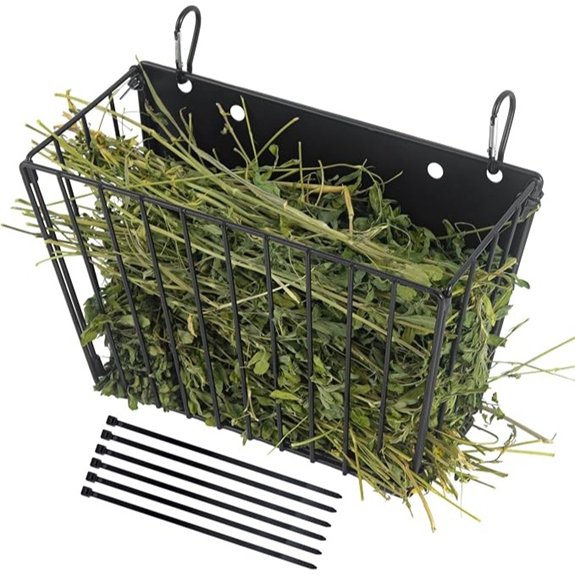 Rabbit Hay Feeder with Heavy-Duty Metal Frame for Rabbits and Guinea Pigs