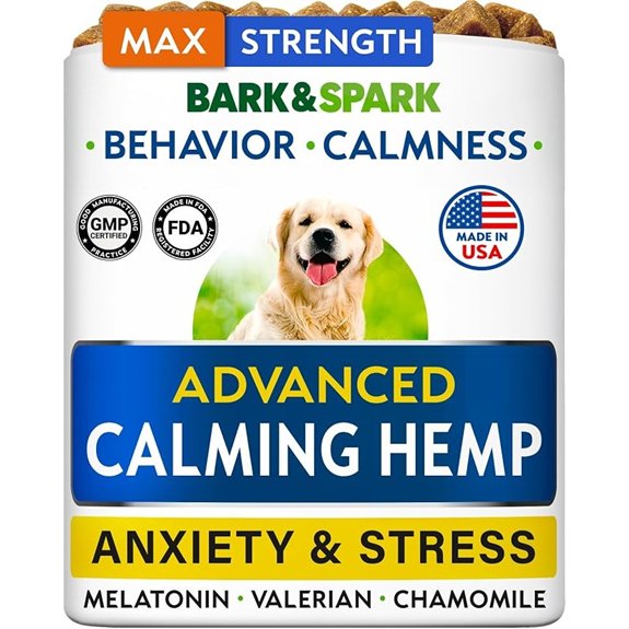 BARK&SPARK Hemp Calming Treats for Dogs - Stress Anxiety Relief Treats