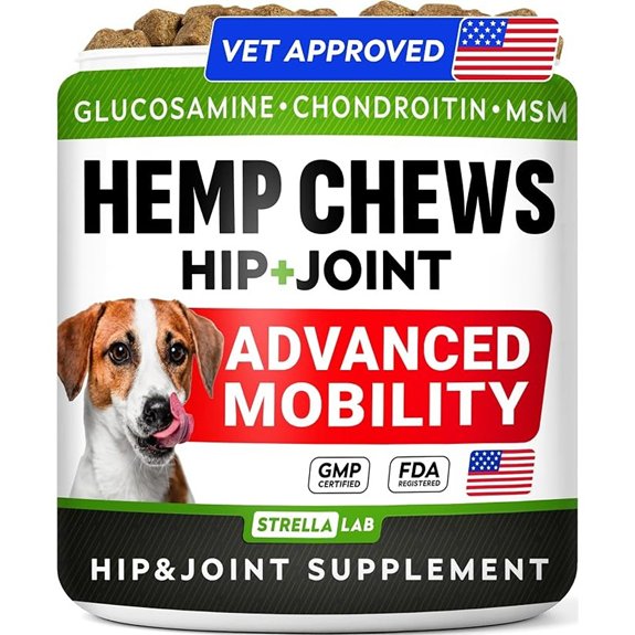 STRELLALAB Advanced Joint Hemp Chews for Dogs - Hip&Joint Pain Relief Treat