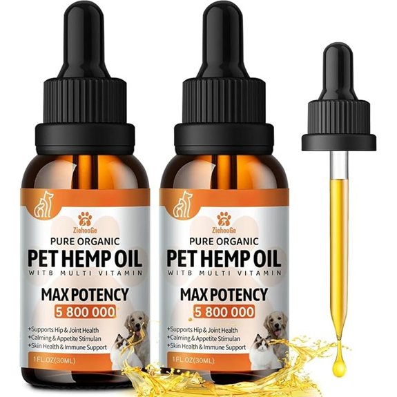 Hemp Oil Dog Calming Drops (2-Pack)