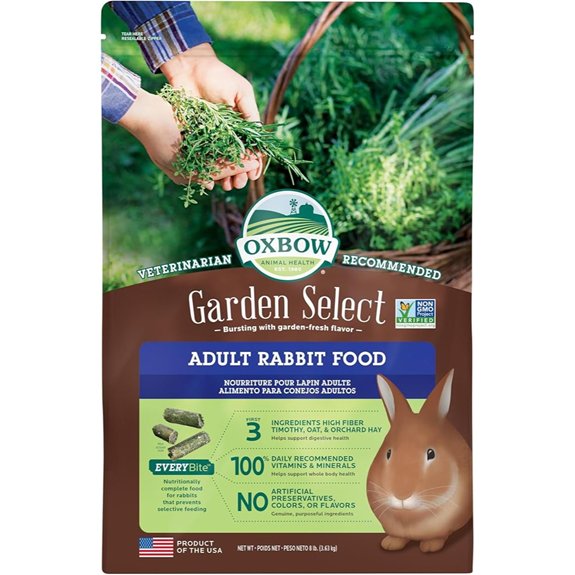 Oxbow Garden Select Adult Rabbit Food High-Fiber Rabbit Pellets USA 8 lb