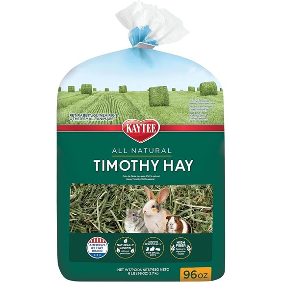 Kaytee Timothy Hay High Fiber for Rabbits Guinea Pigs 96 Ounces