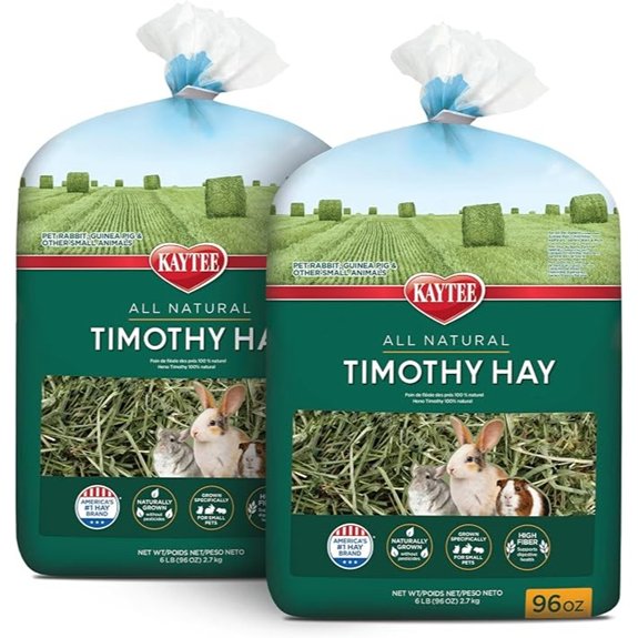Kaytee Timothy Hay High Fiber for Rabbits Guinea Pigs 12 Pounds