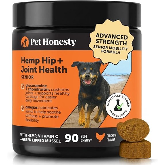 Pet Honesty Vet Recommended Hip and Joint Supplement for Dogs 90 Count